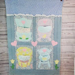 COPY - Vintage Baby Quilt Blanket 56x39 Nursery Decor
